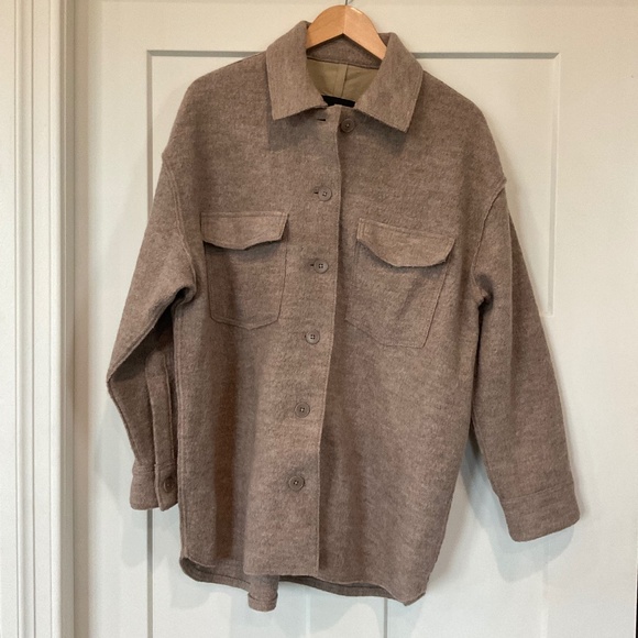 Banana Republic Over Sized Wool Shirt Coat Jacket size Medium - Picture 1 of 8